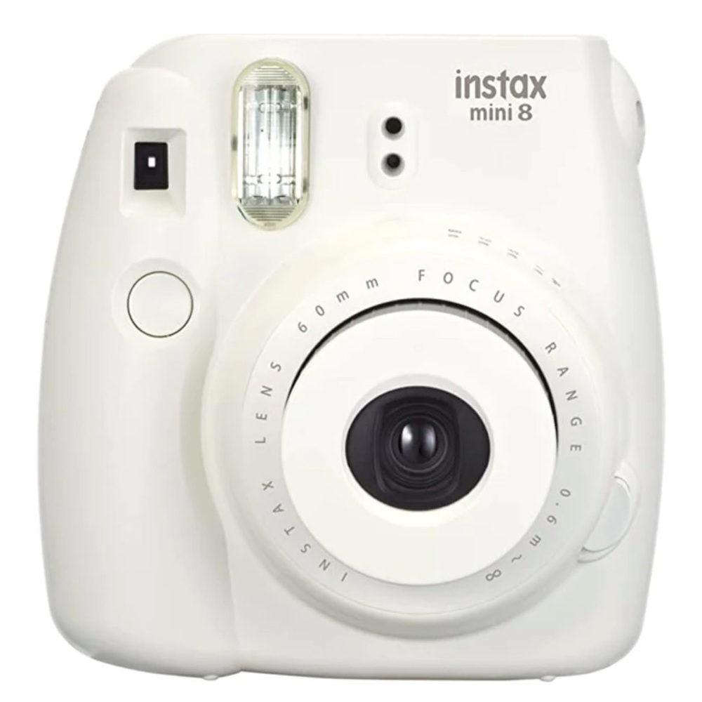 White Instax Mini 8 w/ Blue Case